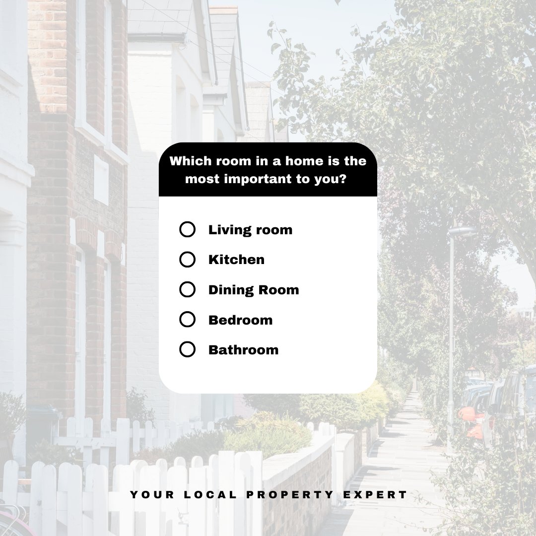 Which room in a home is the most important to you? When choosing a new home, which room has to be a key feature for you? For example, a modern open-plan kitchen diner or a large living room. Comment below!