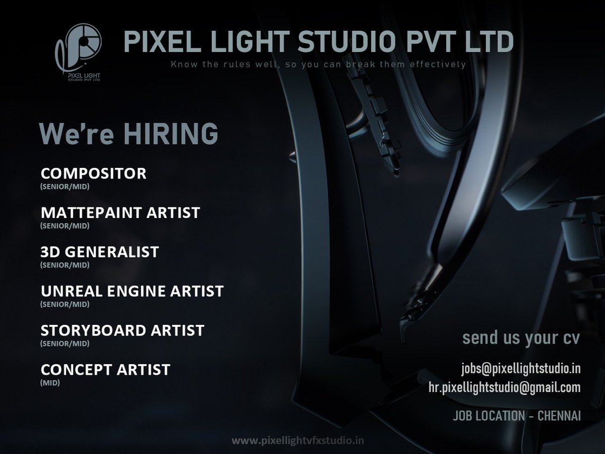 pxllight_studio's tweet photo. "look for the magic in every moment" Join our team 📌📢
#hiring #hiringnow #vfx #vfxartist #compositor #mattepaintartist #3dgeneralist #unrealengineartist #storyboardartist #conceptartist #vfxstudio #vfx #Share https://t.co/PnQlVqMTM4