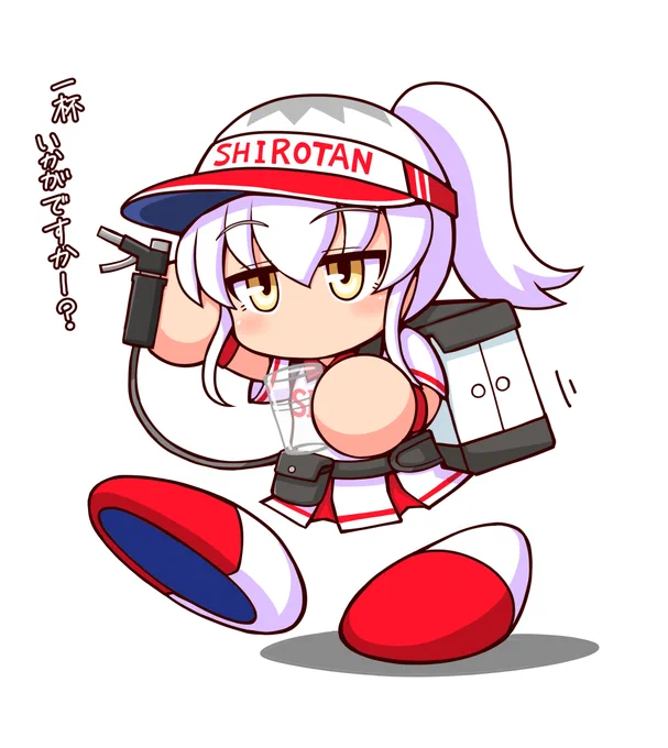 売り子さんコスの白箪+カード風