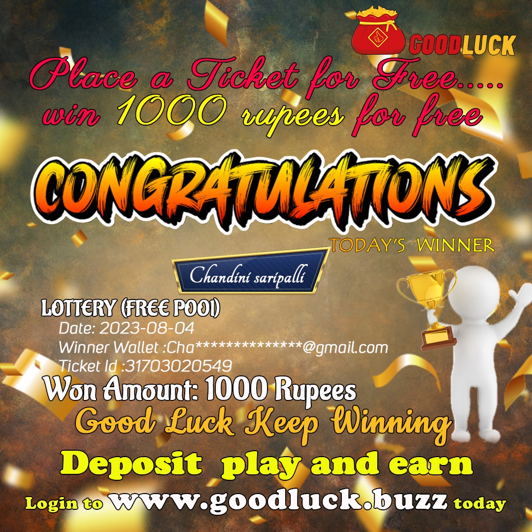 GoodLuck_Games's tweet photo. Hurayyyy!!!!!!
Congratulations to the Today Winner 👏👏🎉🎉👏
Place a ticket for free and win 1000 rupees Daily with FREE POOL in https://t.co/L4LLx2s3rQ. https://t.co/EqhhniEGPB