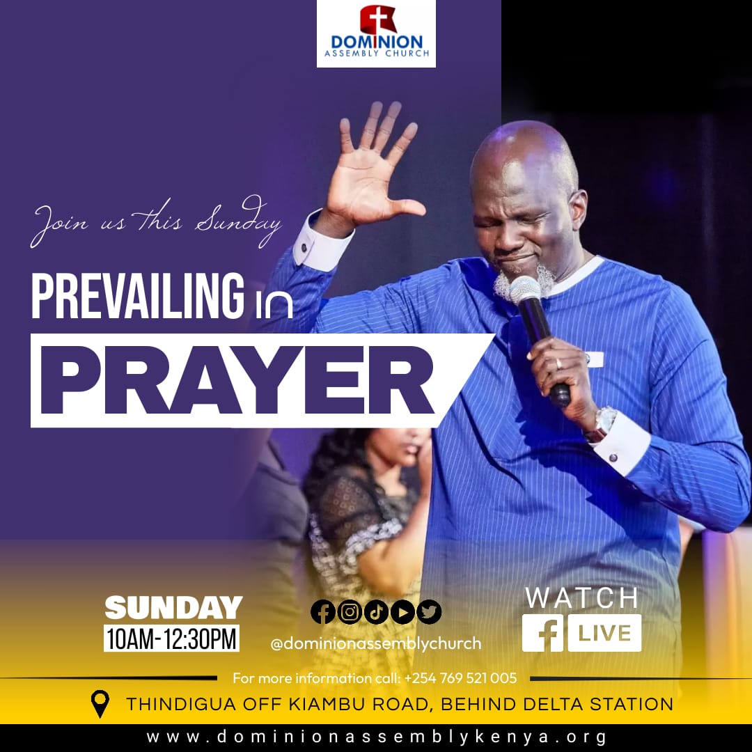 DominionAssemb3's tweet photo. Shalom Champions 
Join us this Sunday from 10Am to 12:30pm
Prevailing in Prayer 
You are welcome!..
#Dominion_Assembly_Church_Thindigua https://t.co/6FFGbKkWa8
