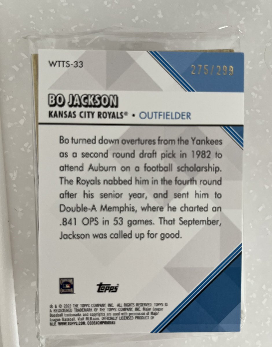 GoHalos_28's tweet image. Bo Jackson
Welcome to the show 275/299
#Topps #MLB #2wayplayer
#today