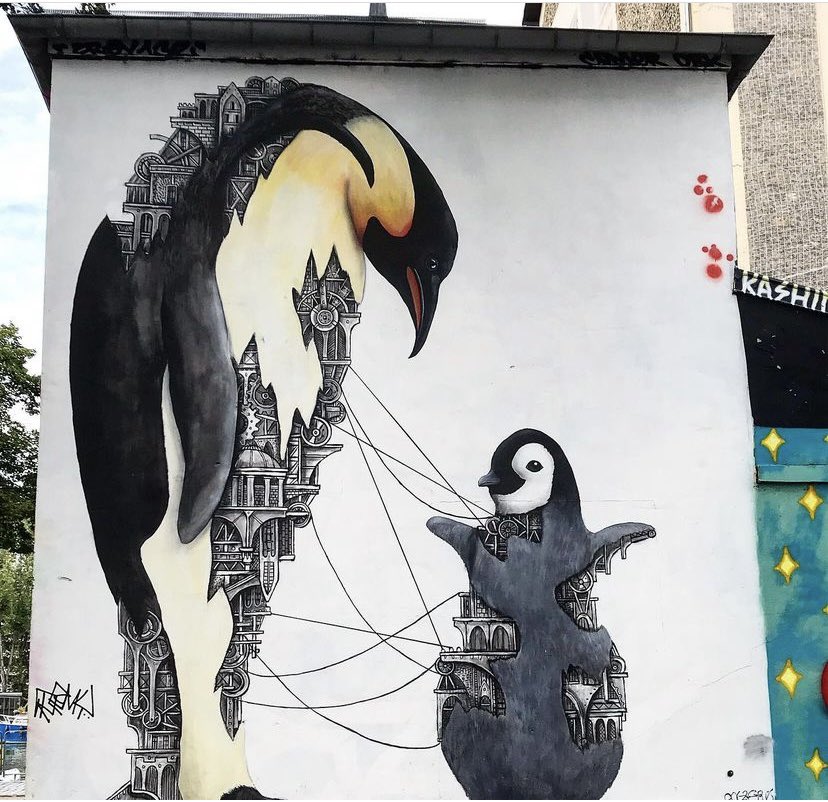 lovestreetart22's tweet photo. 🐧🐧🐧🐧🐧🐧🐧🐧🐧🐧🐧
Ardif and his mechanical penguins in Paris.
#Ardif #StreetArt #mechanicalanimal #penguin #Paris https://t.co/NzevXhlhbl