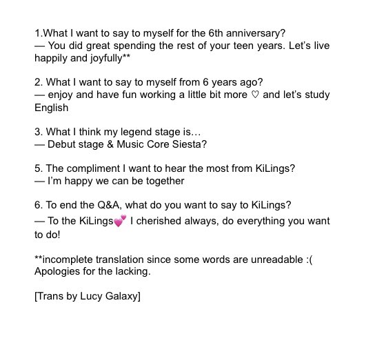 230804
Fancafe update
Weki Meki W66K! Self Q&amp;A

(Translation in the 2nd picture ♡)
🔗 cafe.daum.net/WekiMeki/R1wU/…

#WekiMeki #위키미키 #LUCY #루시 #노효정