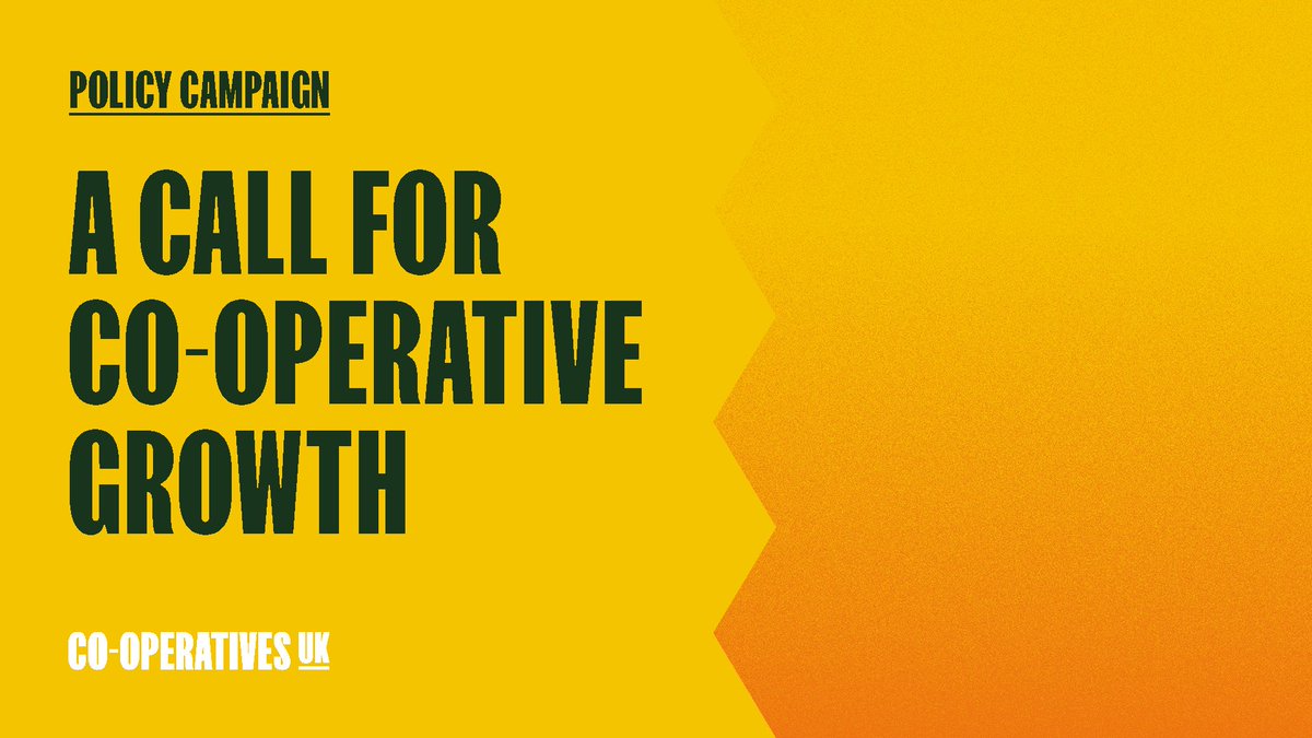 Do you think co-operatives should get more support from policy-makers? Our call for political parties to commit to co-operative growth is strengthened every time a co-operative backs the campaign. Make our campaign stronger 👇 uk.coop/CoopGrowth