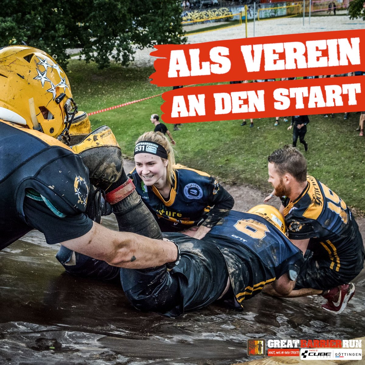 Auch für Vereine ist der Great Barrier Run das perfekte Event - egal ob Sportvereine, freiwillige Feuerwehren oder auch Kegelgruppen, jeder ist bei uns willkommen! 🔥 

Also worauf wartet ihr? Die Anmeldung und alle weiteren Informationen findet ihr hier: great-barrier-run.de/shop/