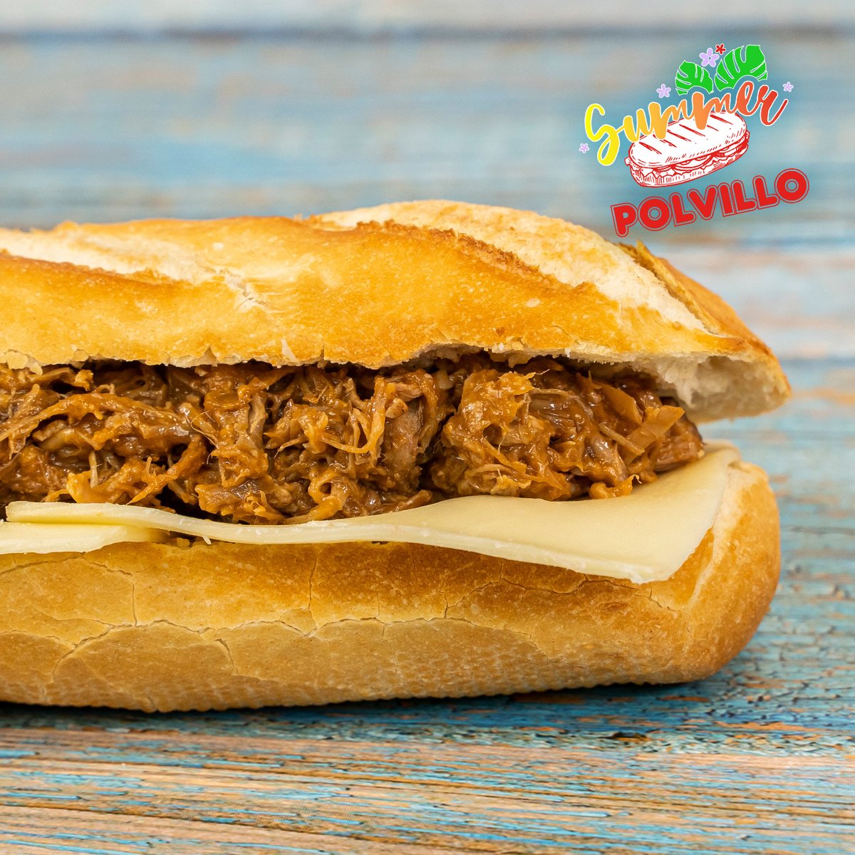 PanPolvillo's tweet photo. ¿Sábado libre? 📍 ¡Ni te lo pienses! Ven a vernos y hazte con uno de los #BocadillosdeVerano 🥪 de #Polvillo.
📸 Andaluza con pulled pork y queso. https://t.co/QlgqFF6aGT