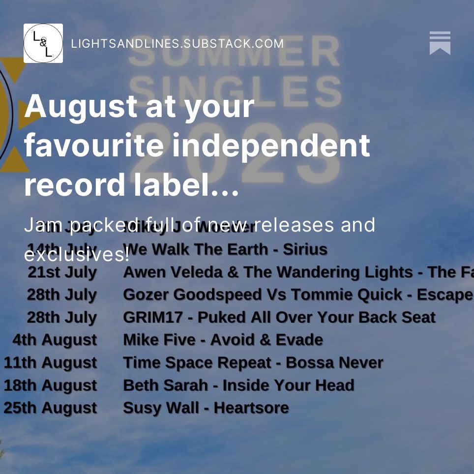 Well that was a fun #BandcampFriday!

If you want a full round up of our 2023 #LALSummerSingles series, plus an exclusive @Grim17music announcement, and details of the upcoming <a href="/gozer_goodspeed/">Gozer Goodspeed</a> tour - go to lightsandlines.substack.com