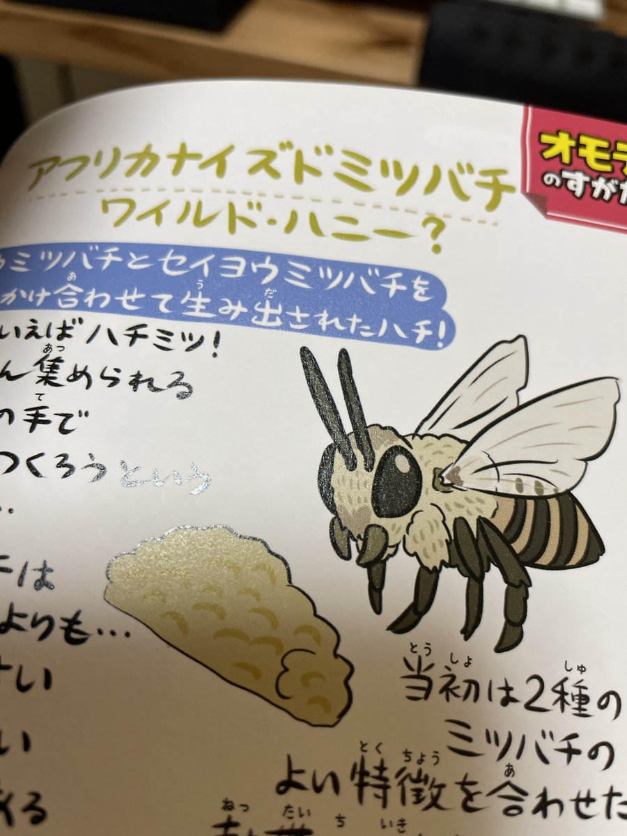 ミツバチ、『ふしぎな昆虫大研究』でも取り上げたし、よく考えたら『ゆかいないきもの㊙図鑑』でも図解したので、私の著作の5冊中3冊に登場している。これはカモノハシと並ぶ実績である(カモノハシ好きすぎん 