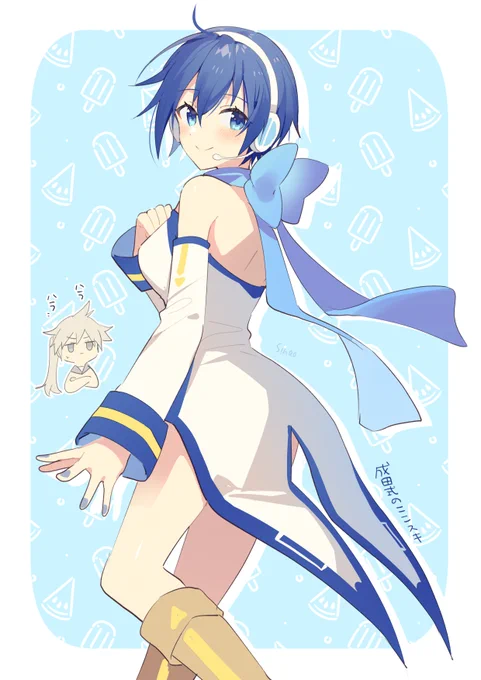 描いてそのままになっていたKAIKOちゃん(とレンカちゃん)