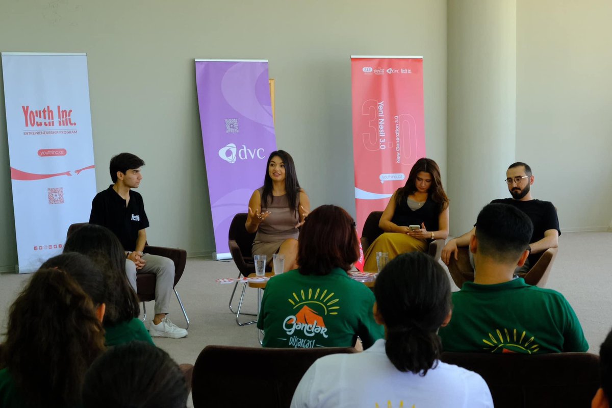 dvcpu's tweet photo. Startup Bootcamp iştirakçıları “Sahibkarlıq və innovasiya ekosistemində gənclər üçün imkanlar” mövzusunda keçirilən panel görüşündə iştirak etdilər.
#AZEyouth #DVC #YouthInc #GənclərDüşərgəsi #Startup #Bootcamp https://t.co/BMWyjGhDHh
