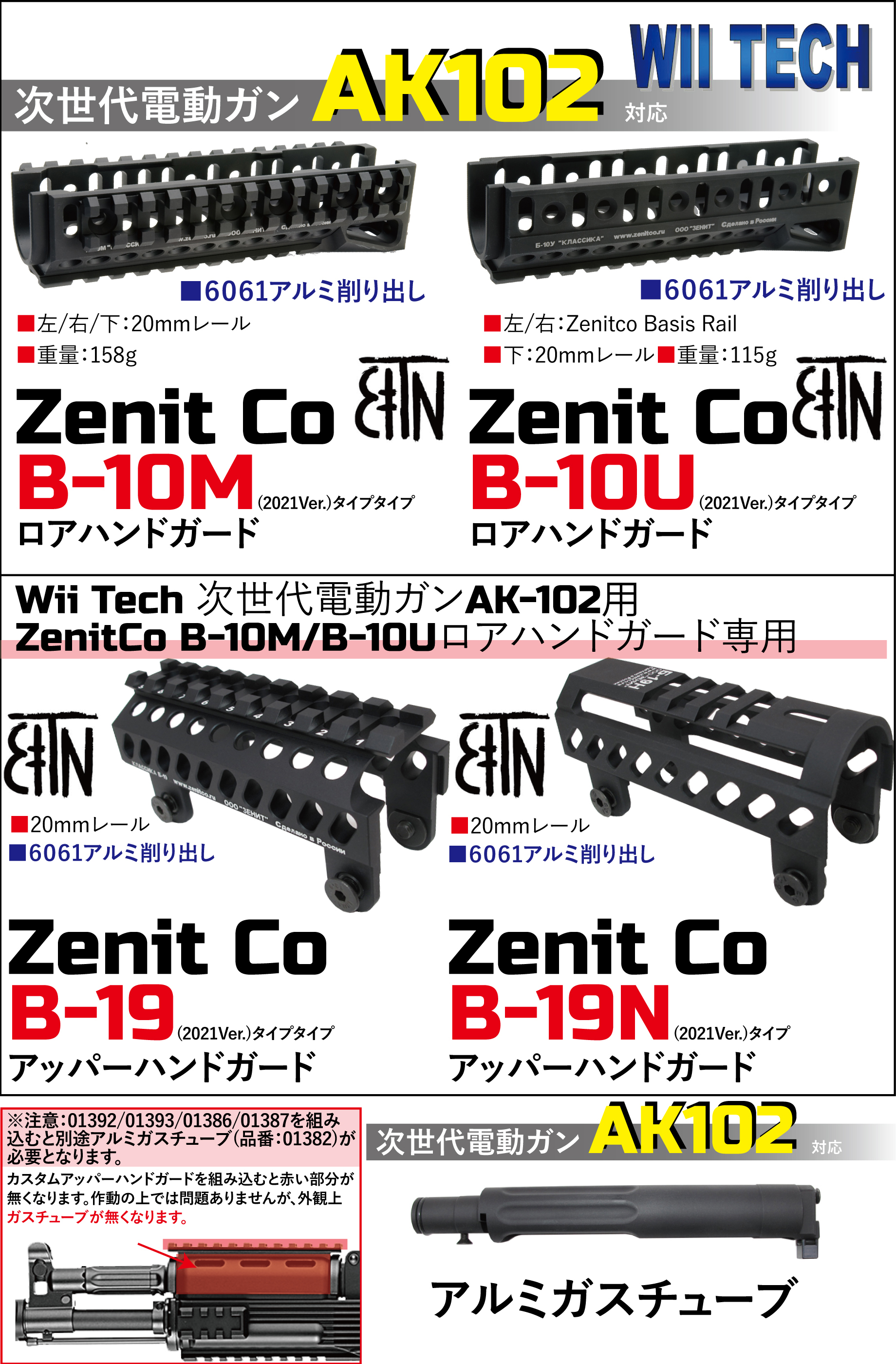 Amazon.co.jp: WII TECH 01394 マルイ 次世代AK102用 Zenitco B