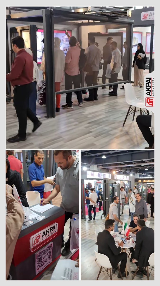 AkpaiAluminium's tweet photo. Tehran Building And Construction International exhibition
2023 - August 3-6 - Akpa Iran Co. - Second And Third Days :
The presence of visitors in the booth and the magnificent event
#akpairan #exhibition #tehran #iran #aluminium #doorandwindow
#digitalmarketing https://t.co/rOR1dCLSCz