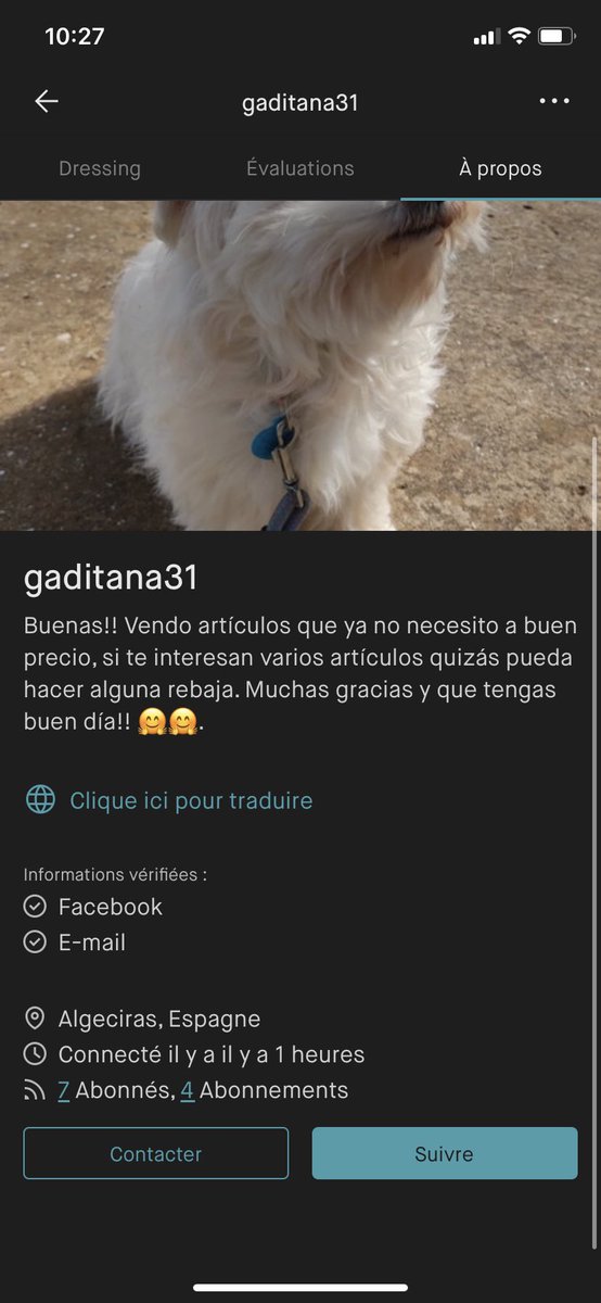 Solene1711's tweet photo. @vinted Banish this user he tries to scam me and your support does nothing on the contrary he agrees with him while he intentionally degraded one of my items to be able to return it and get a refund because he found a cheaper one elsewhere! https://t.co/iivb6Msa26