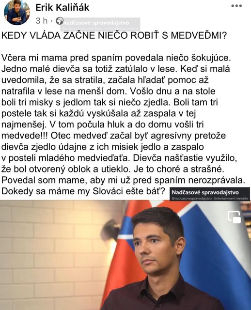 K medvědům na Slovensku via Nadčasové spravodajstvo. 😁
