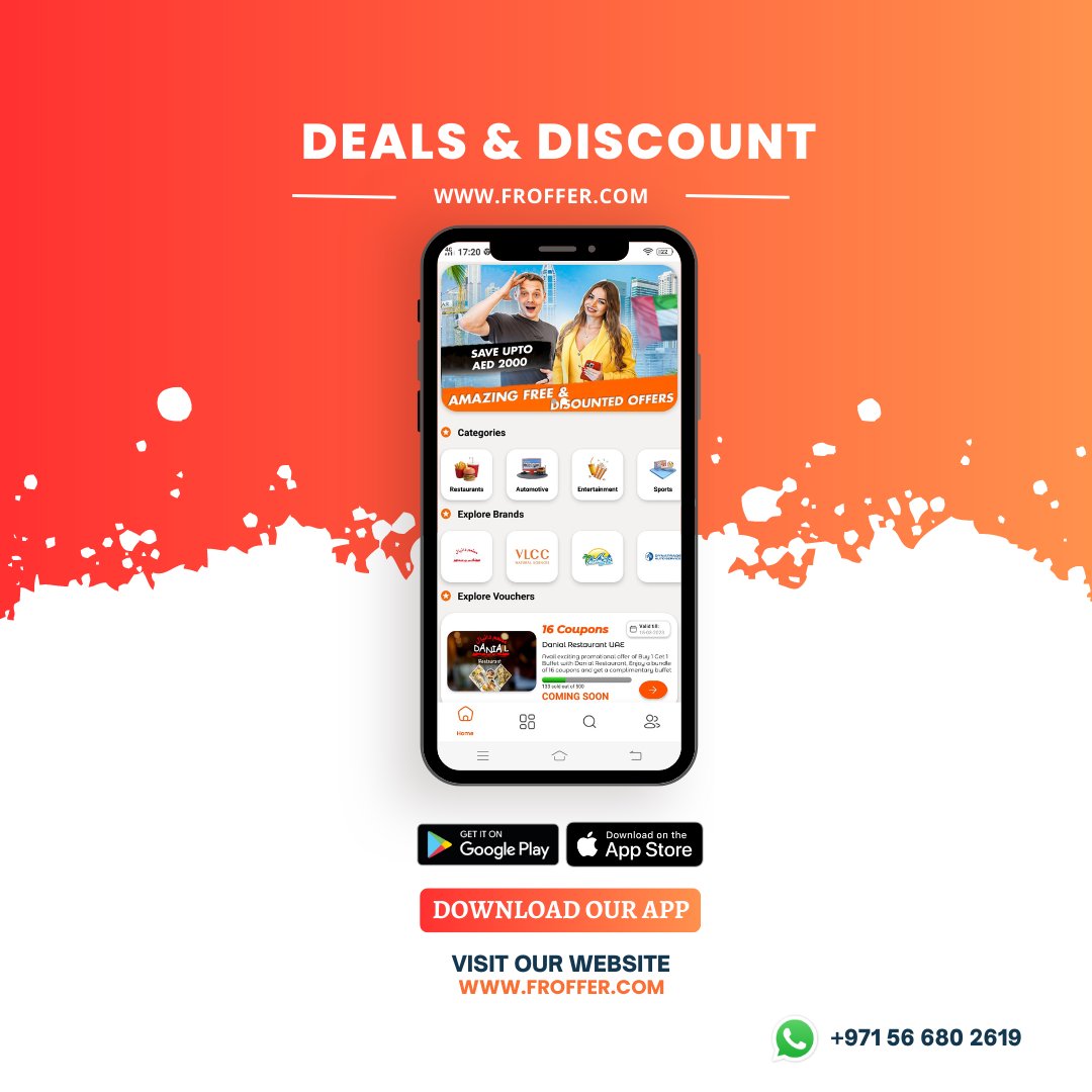 Calling All Deal-Seekers! Froffer App has a Surprise for You! 
Tired of Paying Full Price? Discover UAE Best Deals & Discounts with Froffer App!
#FrofferApp #DealsinUAE #DiscountParadise #ShopSmartSaveMore #FrofferMagic #UnbeatableDeals #SavingsSquad #UAEOffers #DownloadNow