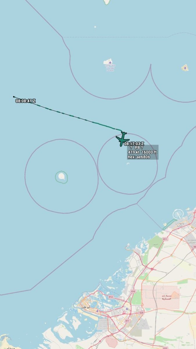 Oceanworldfree's tweet photo. 🇺🇲USN #AE680B
#Khalifa Port
#PersianGulf
Boeing P-8A Poseidon https://t.co/V5jM4rrDYx