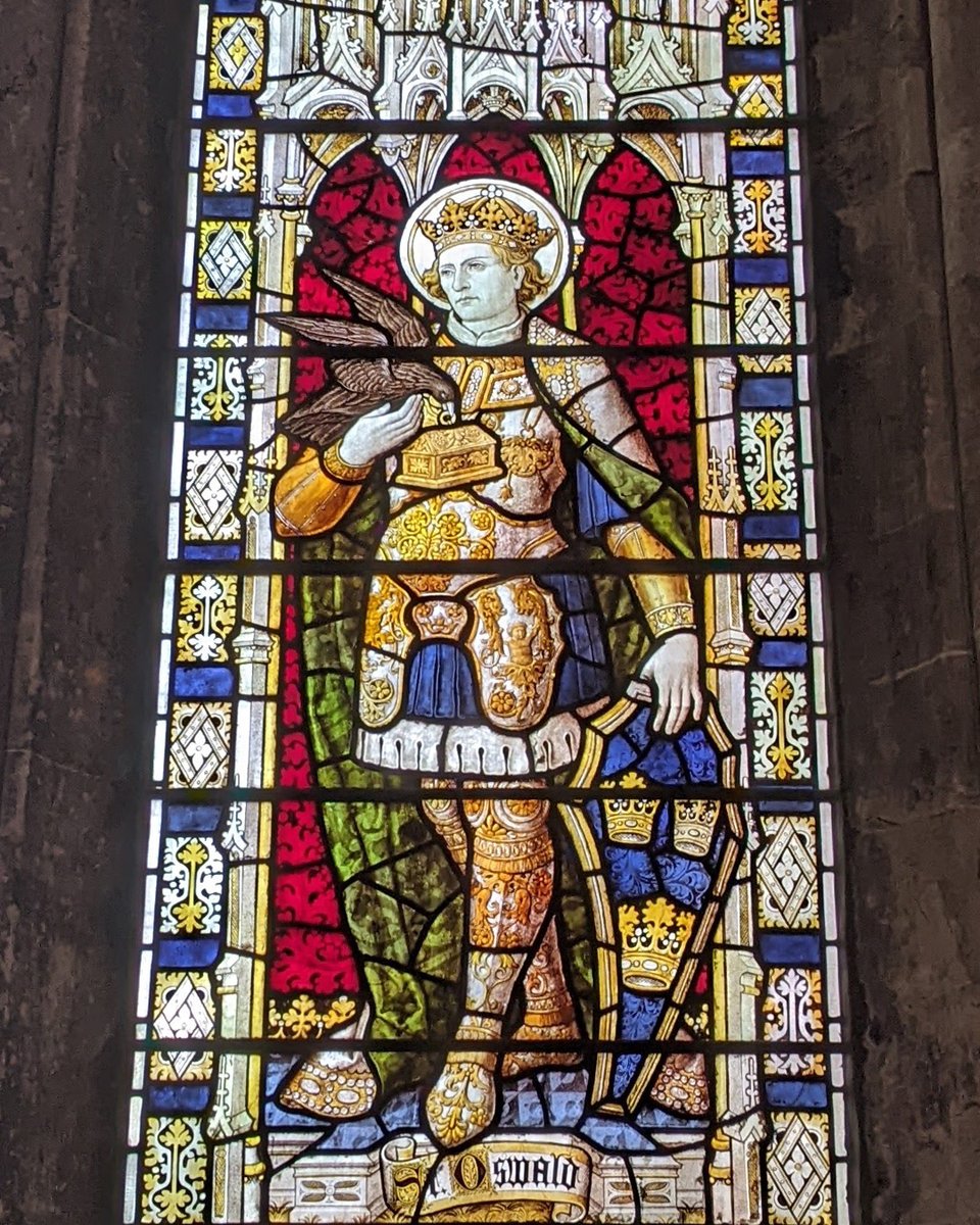 StAlbansCath's tweet photo. Happy St Oswald's Day! Here is the Saxon Saint in stained glass in our Lady Chapel.
#DidYouKnow King Oswald of Northumbria is often depicted with a raven carrying a ring? Watch this fun video from @pborocathedral to find out why: https://t.co/GxZct7yq29
~
#StOswald https://t.co/nnWm88Kgod