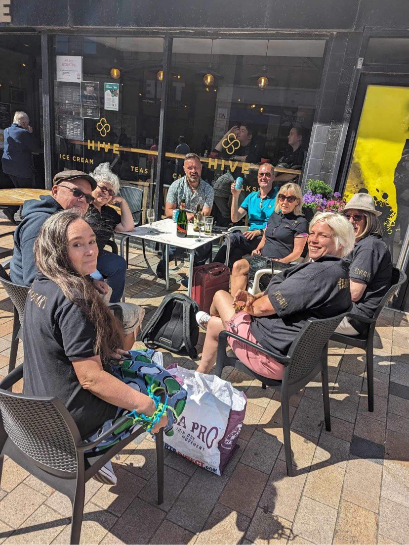 @PhotoNorthFest1 & @HIVEArtsBpl crew enjoying the sunshine and celebrating the opening. We also had a wizard of a magician and loads of guests.   #PeteHopkinsMagic @KateMYates @dmanderphoto