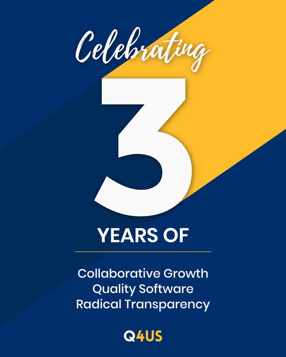 Q4USdev's tweet photo. A future of collaborative growth with high quality software and radical transparency.
#q4us #qualityispersonal #qualitysoftware #softwaredevelopment #growth #radicaltransparency https://t.co/qIbWrdE8VH