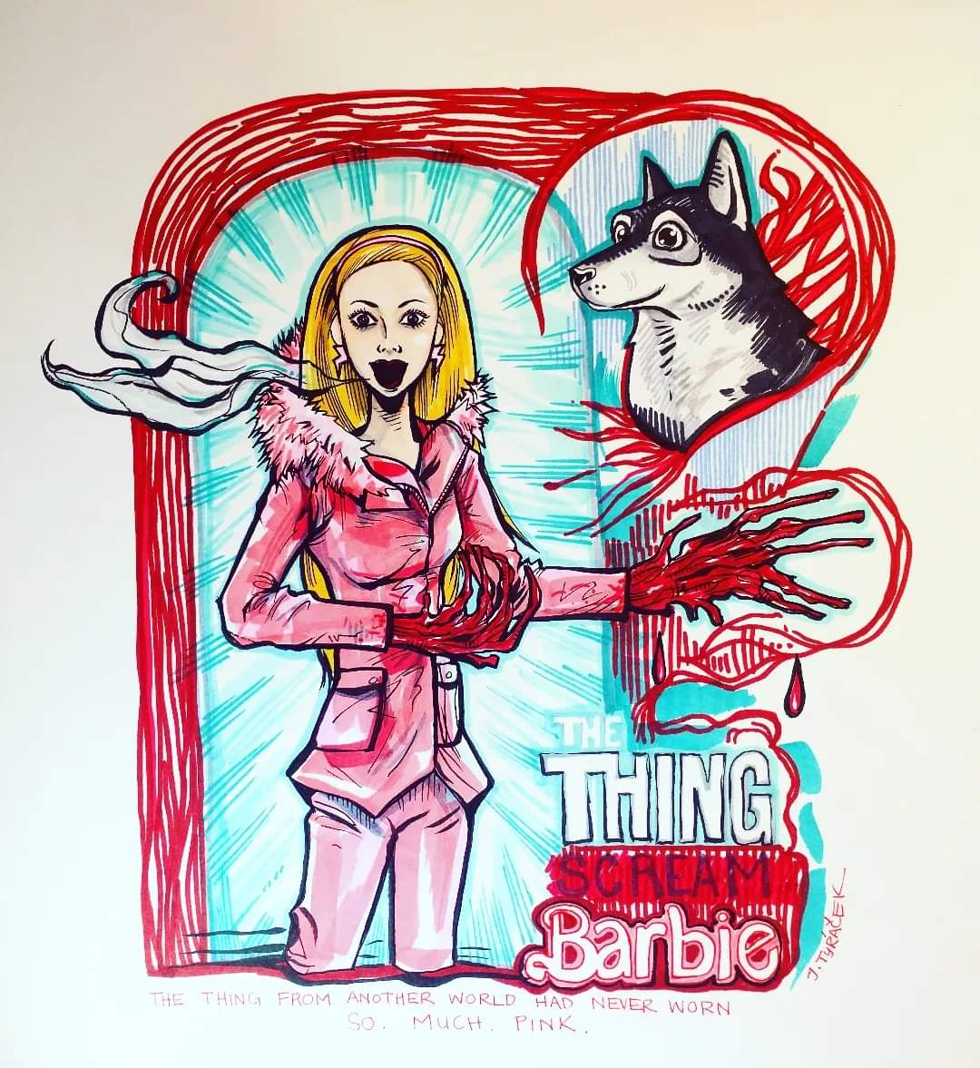 I hear there is some mad #Barbie craze?Honestly I didn't think I had anything to add, but then this idea occurred..perhaps I'll draw it up nicer in future if people feel this is something the Barbie narrative missed mentioning?👽💅 #cranialmoondesigns #Barbiefanart #BarbieMovie