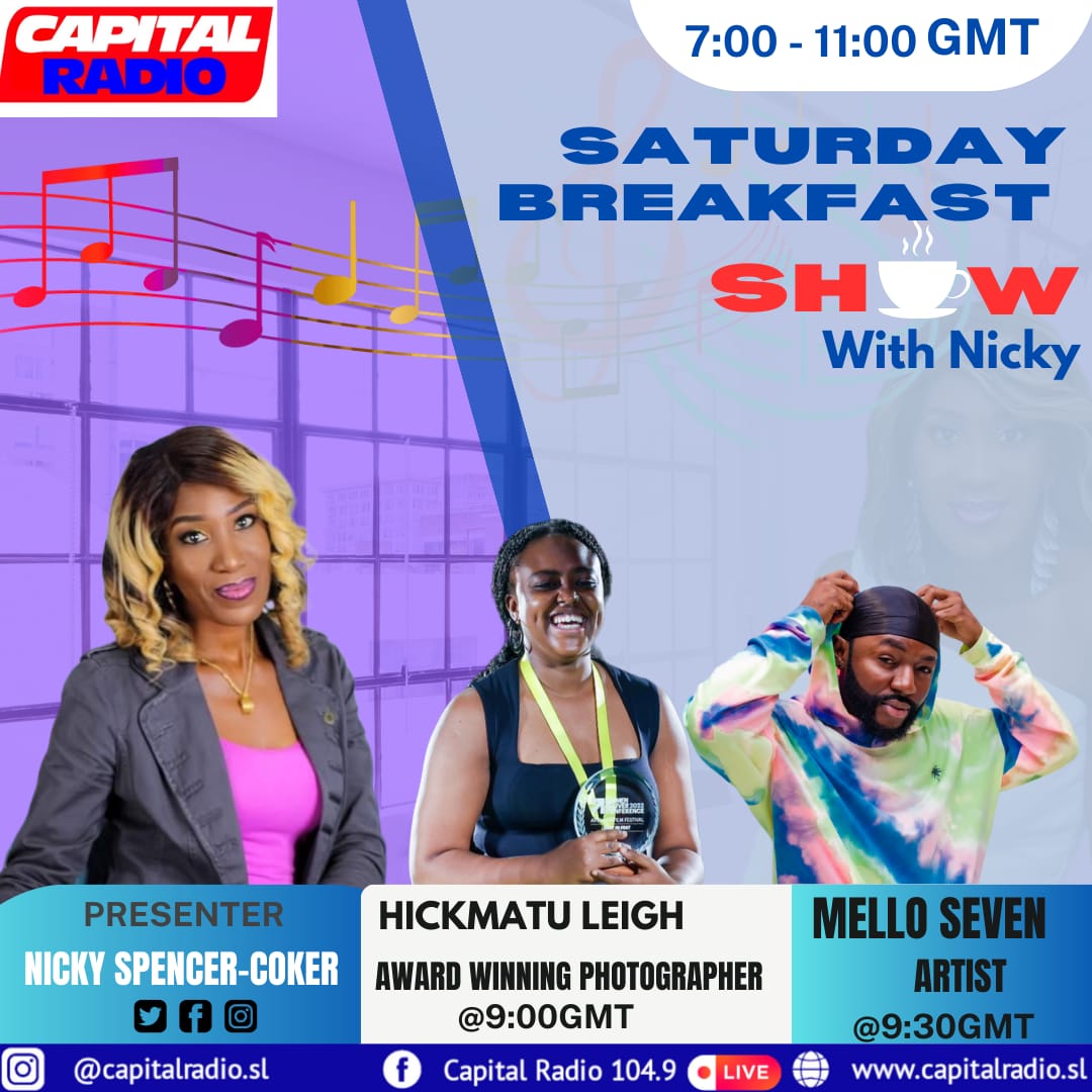 NickyLSC's tweet photo. #SaturdayBreakfastShowWithNicky @CapitalRadioSL 
Special guests today are @hickmatuleigh
@MelloSeven 
Join us! https://t.co/MYT8RlEjCO