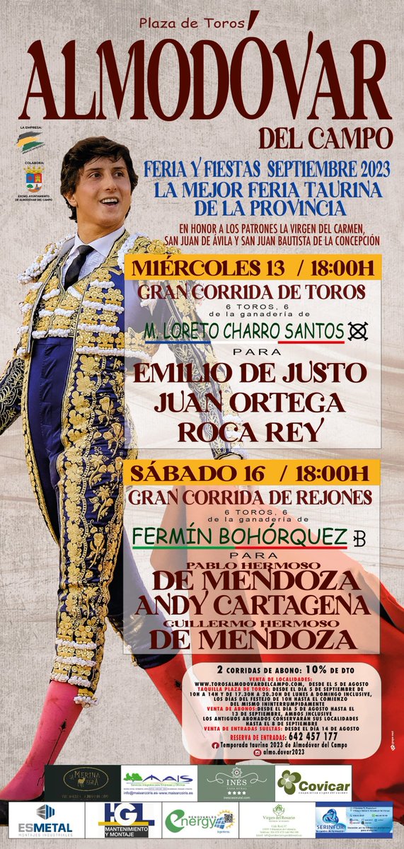 InfotauroCom's tweet photo. Carteles de relumbrón, a pie y a caballo, en Almodóvar del Campo
https://t.co/Dur1FIW5bE https://t.co/ZJm2k1D3rr