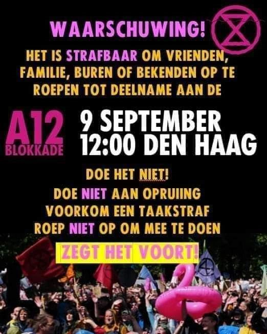evertvanbodegom's tweet photo. De #klimaatverandering = zeer grote bedreiging,  er wordt gedemonstreerd, de rechtspraak reageert en dit is daar weer een humorvolle reactie op.  Noodzaak blijft! @CCANederland  @groenekerken https://t.co/eiGkZV6ZCh