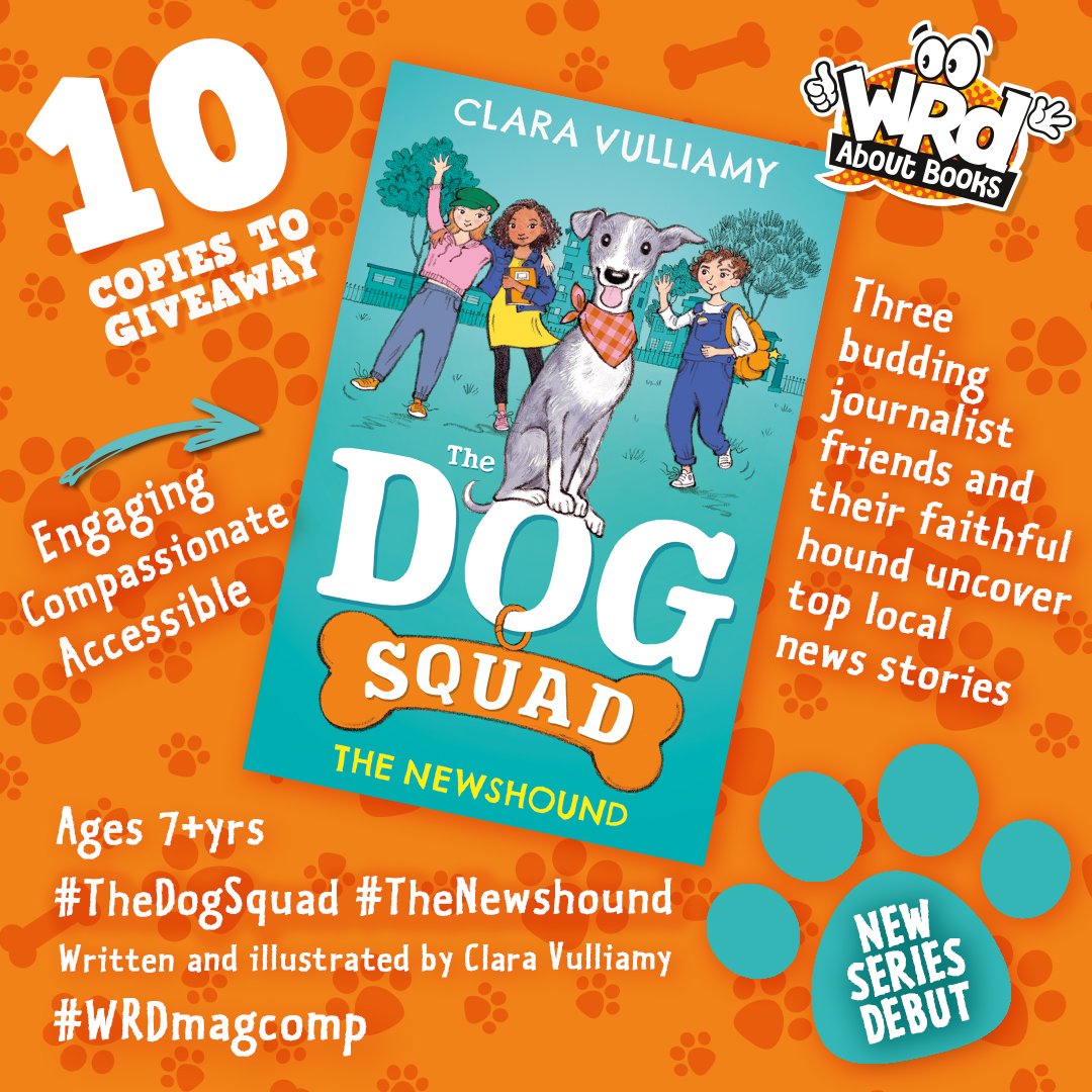 We have 10 copies of <a href="/ClaraVulliamy/">Clara Vulliamy</a>’s #DogSquad series debut #TheNewshound to giveaway!
If you’d like to be in with a chance of scooping the best stories with Newshound newspaper’s, Eva, Simone, Ash &amp; Wafer (the dog) 🐾🗒️✏️
RT/Flw by Aug 11 to enter
<a href="/harpercollinsch/">HarperCollins Children's Books</a> #WRDMagComp