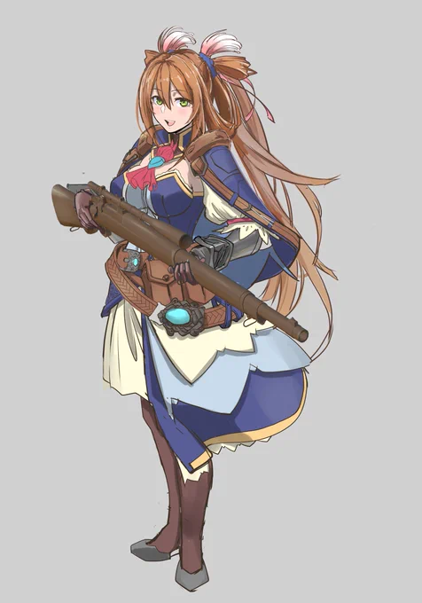 springfileldMODラフ 鬼強スキル2を想定して予定変更してジャクソン二等兵仕様のM1903にしようとした結果ちょっとした変態銃であることが判明して資料探しが難航 正直何が正しいのか分からないことが多すぎる ったく・・・これだから古いてっぽ(ゴフッ  #オリジナルの戦術人形をデザインする