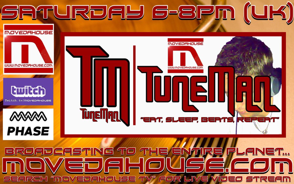 TunemanOfficial's tweet photo. Catch me live from 6pm (UK) on https://t.co/dR50z7udup, MoveDaHouse TV &amp; https://t.co/iaM9brbEr5

#TuneManOfficial  #MoveDaHouseTV #PioneerDJMT1 #Technics1210Mk7 #RadioShow #LiveDJ #Techno #TechHouse #MacBookPro #UndergroundHouse #TraktorDVS #TimeCodeVinyl  #Phase_DJ https://t.co/OQyivhZgbk
