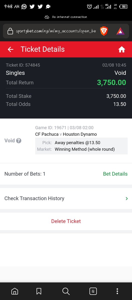 favouredglobal's tweet photo. @SportyBet @bod_republic Why did you void my game?????
When it's clear that away won the penalty @SportyBet
#wrongsettlement
#voidgame
#sportybet https://t.co/E0qQOBDLVB