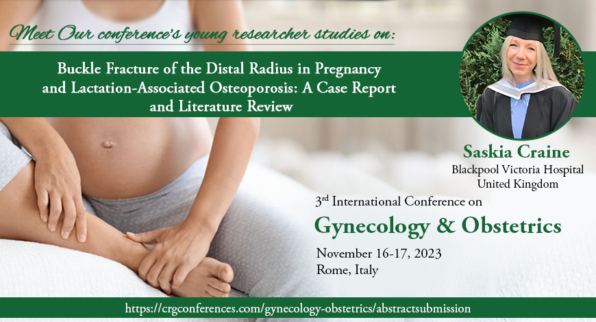 LeesaTa48078552's tweet photo. 3rd International Conference on Gynecology and Obstetrics 🌸🌟👤 featured Speaker: Saskia Craine, 
 Early bird registration is open https://t.co/rfnPg17kCr
#GynecologyConference #ObstetricsConference #WomenHealthMatters #GynecologyResearch #ObstetricsAdvancements #WomenWellBeing https://t.co/TPPAvWEGmH