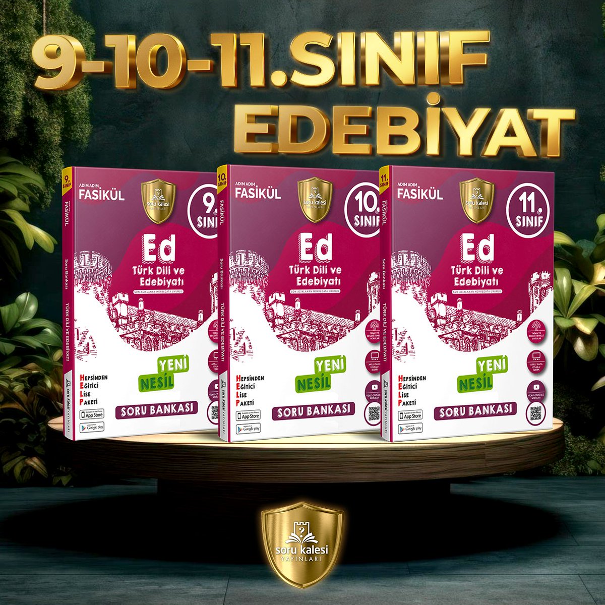 Soru Kalesi'nin 9-10-11.Sınıf Türk Dili ve Edebiyatı Soru Bankaları ile edebiyatın derinliklerinde keşfe çıkın ve bilgilerinizi test edin! Sınavlara hazırlanırken soru bankalarımızla edebiyat bilginizi pekiştirin ve başarıya adım adım yaklaşın!
#yks #edebiyat #sorubankası