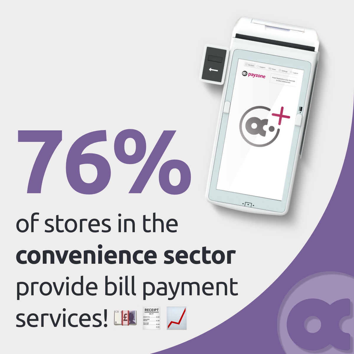 Did you know… 76% of stores in the convenience sector provide bill payment services. Upgrade or add Payzone Plus to your store to provide essential bill payment services to your community. Learn about Payzone Plus: ⬇️ payzone.co.uk/payzoneplus/