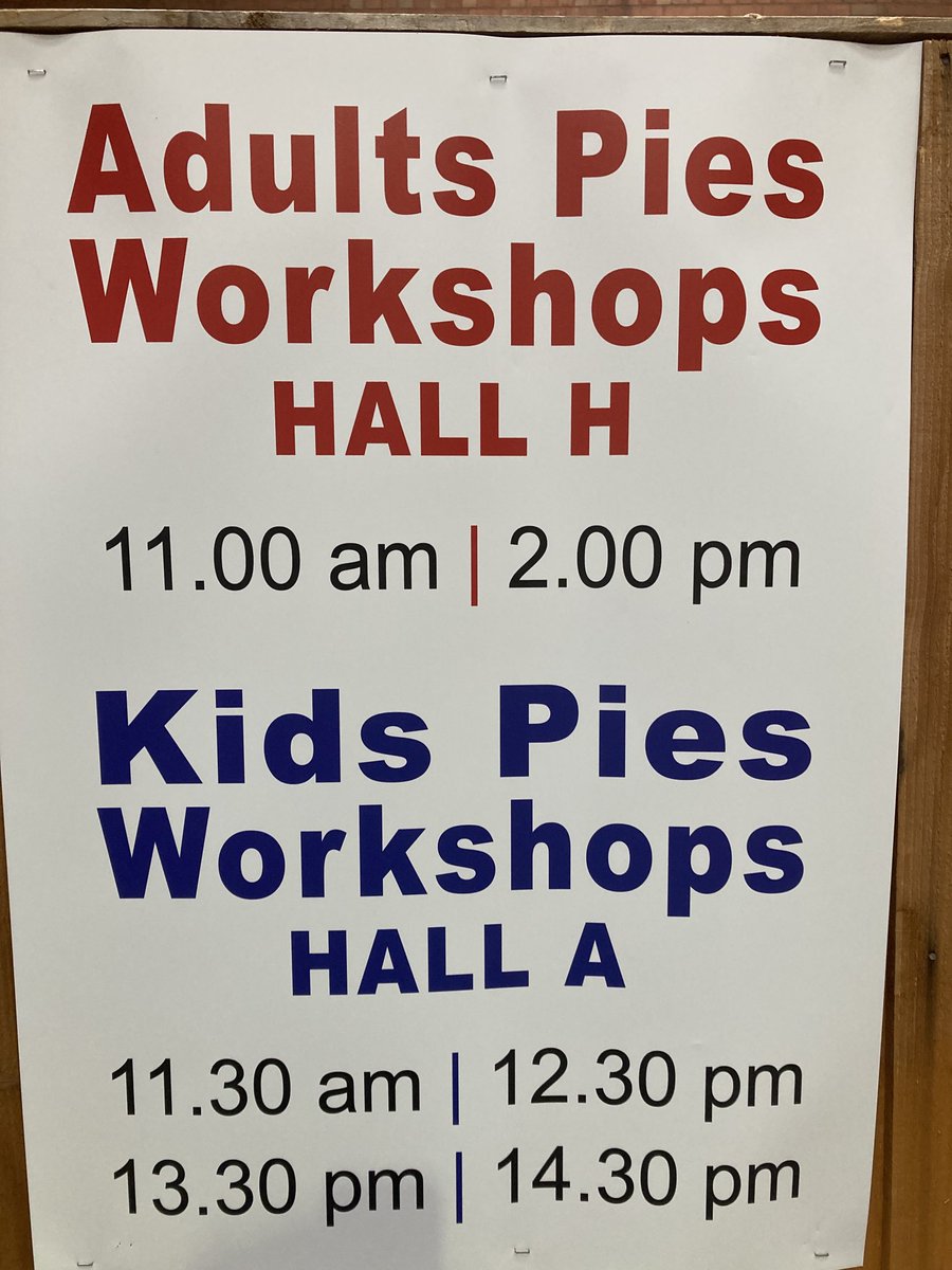 It might be ☔️ outside but it’s dry, warm and cosy here @UKPieFest in #MeltonMowbray - today and tomorrow. Pork Pie Workshops (for adults) at 11am & 2pm and demo on stage in the theatre at 12:30. Workshops for kids on the hour from 11:30. Come along and enjoy yourselves … 🥧👍