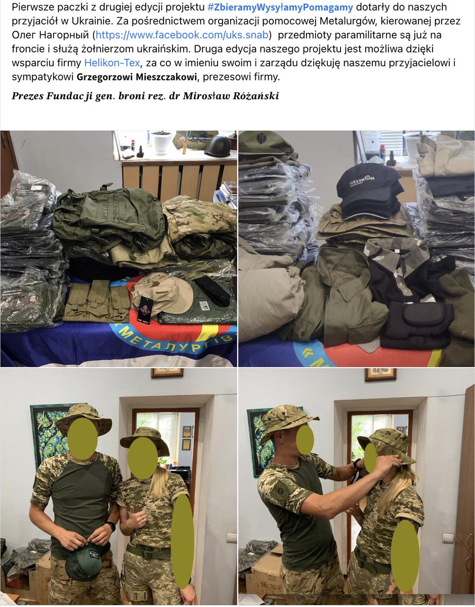 STRATPOINTS_EU's tweet photo. Druga edycja naszego projektu pomocowego dla Ukrainy jest możliwa dzięki hojności firmy #Helikon-Tex.
@MirekRozanski #Ukraina #Pomoc #Stratpoints https://t.co/tFEBPfo1Ot