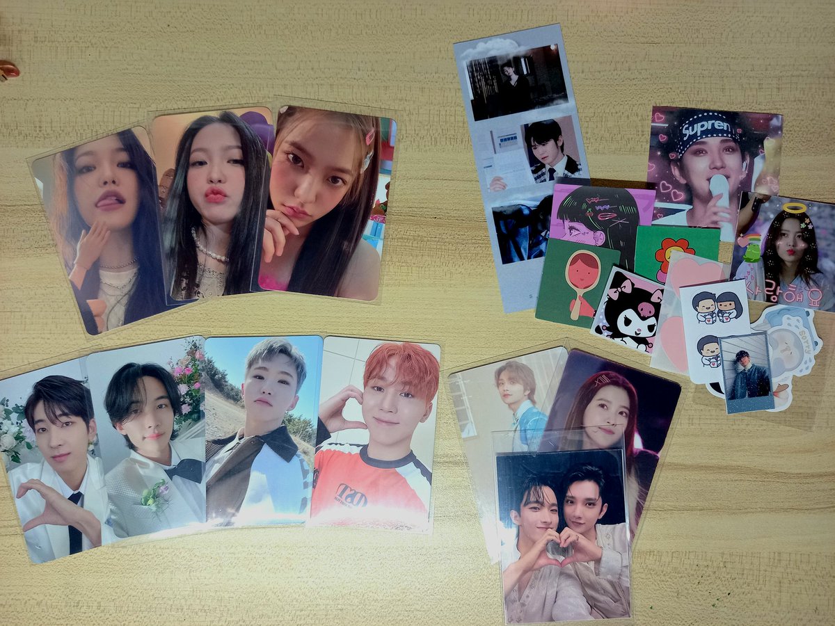 xiaokyr's tweet photo. -ˋˏ [#kyr_mails] ˎˊ
    ೃ⁀➷ @baetokkim
      Hello, my bestea! ^___^ Thank you so much for packing the pcs safely. Very nakakakilig yung dami ng freebies especially yung Wonu carver?????!! 😭🤌 More budols to come <333 https://t.co/bRqY5DdPqS