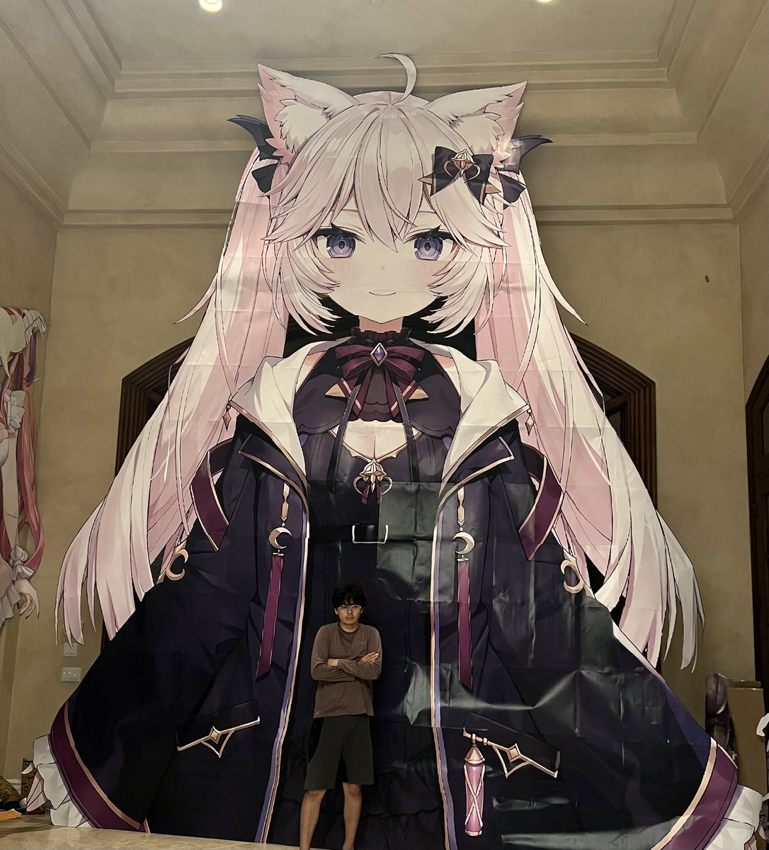 TobynJacobs's tweet photo. I made 20ft tall cutout of nyanners. After I was summoned via aethels stream today. The speed was just in me today. https://t.co/4Y3BUHscf8