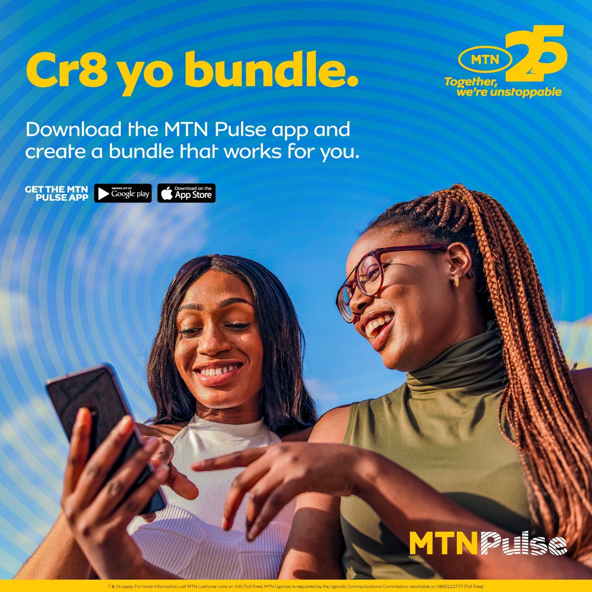 mtnug's tweet photo. Y'ello pulsers! π Itβs a good day to #CreateYoBundle. Smply download or update your #MTNPulse app to get started. https://t.co/OTls86d846