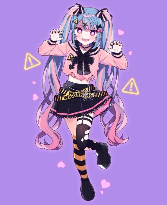 「ワーニング! / タケノコ少年 feat. 初音ミク」  イラストでお手伝いさせていただきました  よろしくお願いいたします!