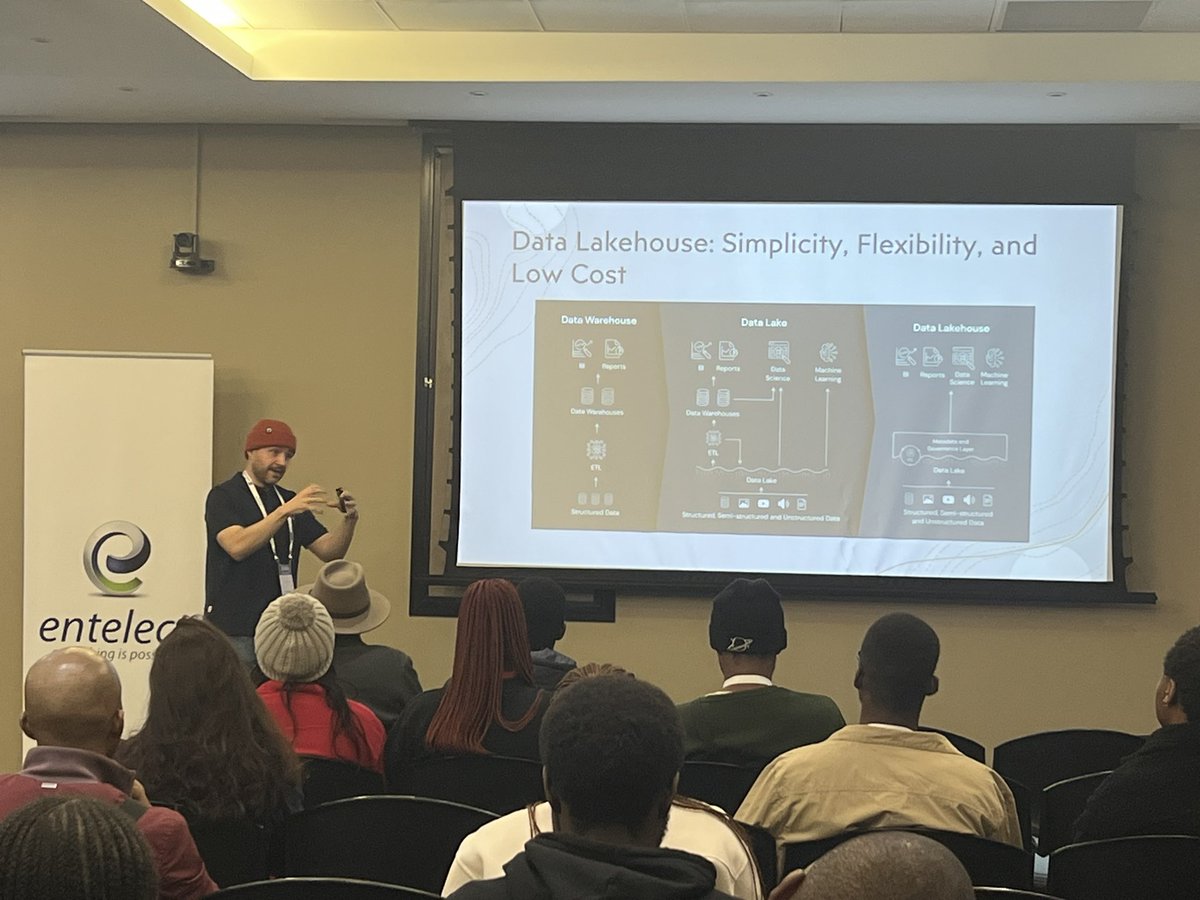 ThatTechieGirl's tweet image. Luis de Sousa  talking about Databricks Lakehouse at #DataSaturdays

#ThatTechieGirl