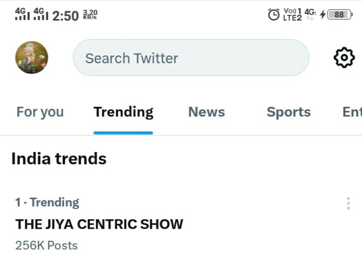 Congrats friends its trending at #1 with 256k tweets ,speed up ,do more RTS &amp; Likes  don't use Hts ,images ,reels
THE JIYA CENTRIC SHOW