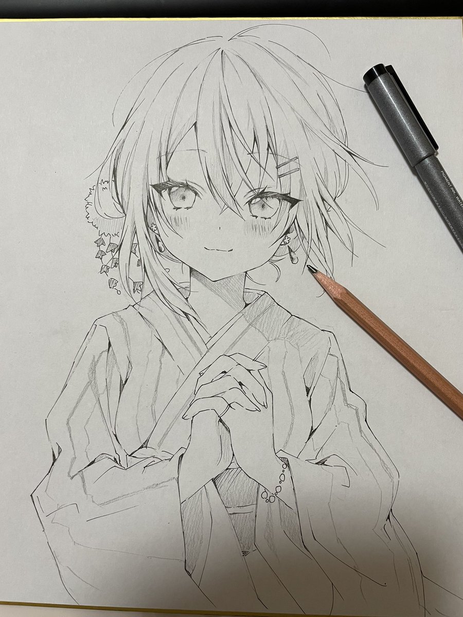 OWL_YORUHOSHI_2's tweet photo. 浴衣レイルちゃん可愛い😍(これはでかい色紙)
もうちょっと描き込んでコミケに持っていきます✨ https://t.co/BeiEYYonCw