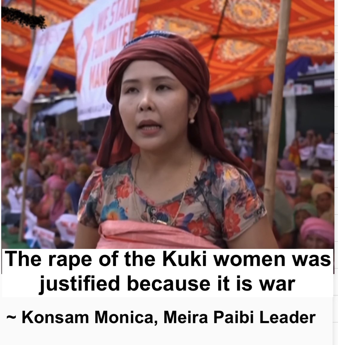 syedrafi's tweet photo. Mothers of #Manipur on Naked Parade &amp; Rapes of #Kuki Women : 

He did it in the interest of our {#Meitei} community : Lata Devi, Mother of Huirem Herodas who paraded kuki women naked

The rape of the Kuki women was justified because it is war : Konsam Monica, Meira Paibi Leader https://t.co/eMfAdIxMBR