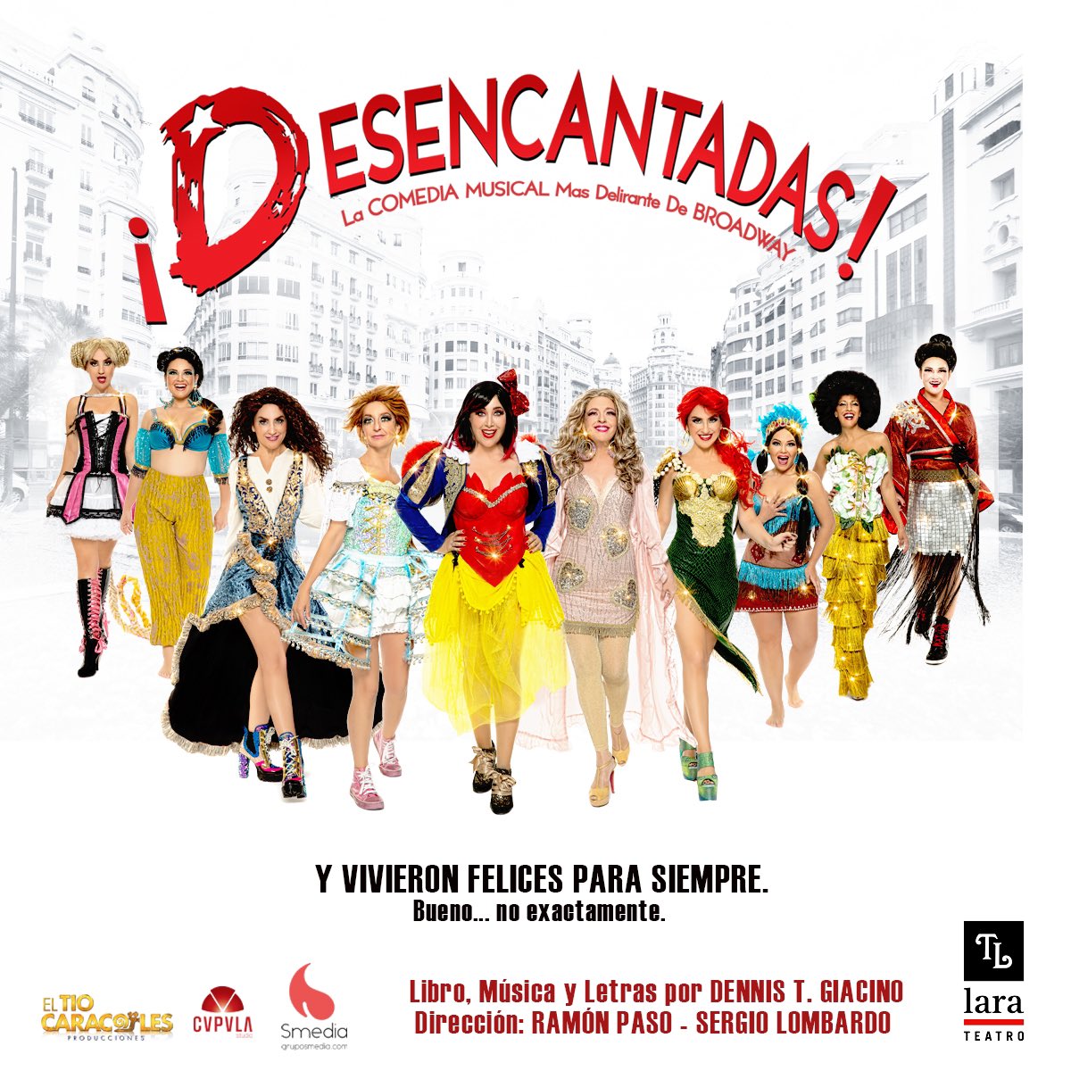 El 29 de Septiembre estrenamos Desencantadas en el <a href="/teatrolara/">Teatro Lara</a> la comedia musical más delirante de Broadway! 
Vivieron felices para siempre? Bueno no exactamente…