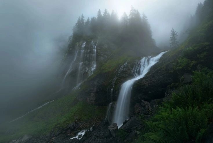 elemmiressoul's tweet image. foggy mountains.