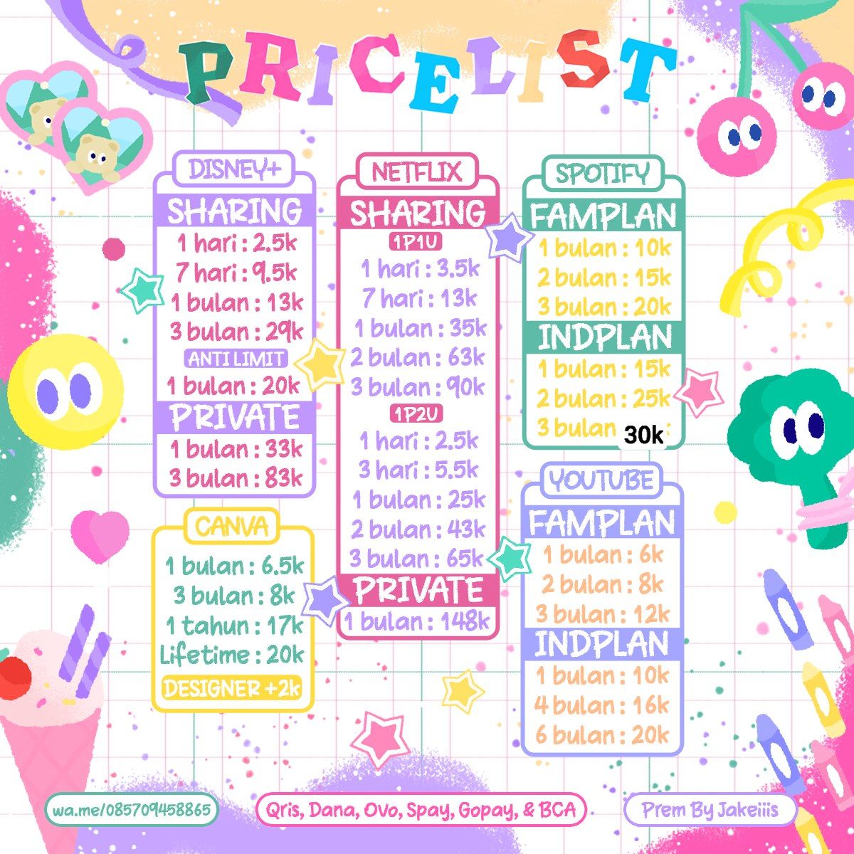 jakeiiis's tweet photo. @blackpinkjisuo 1 b 6k aja yt nyaaa kak

🎞 individual 
1 b : 10k
4 b : 16k
6 b : 20k

🎞 famplan
1 b : 6k
2 b : 8k
3 b : 12k

– fsr on https://t.co/XirGQm25LA
– indplan harus fresh email
– testi on pinned
more https://t.co/bKSJLVbiaR https://t.co/QlaFTeYQgT