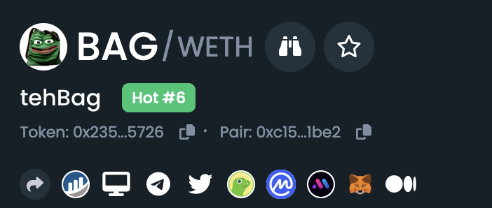 #tehBag is now trending on #DEXTOOLS

dextools.io/app/en/ether/p…