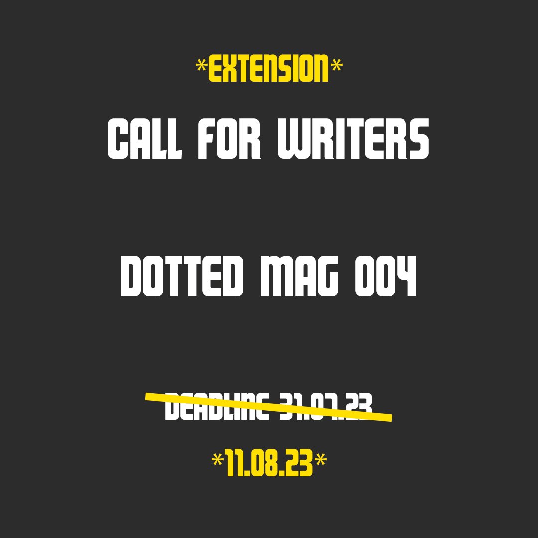 ItsAllign's tweet photo. ‘Extension granted!’

We’ve decided to extend until the 11th August.

If you’re interested in FOOTBALL writing opportunities, please access the brief IN THE BIO and follow the instructions.

This is a paid opportunity. Please share. 

#amwriting  #journorequest #bcoms https://t.co/qUk7UjLMO2